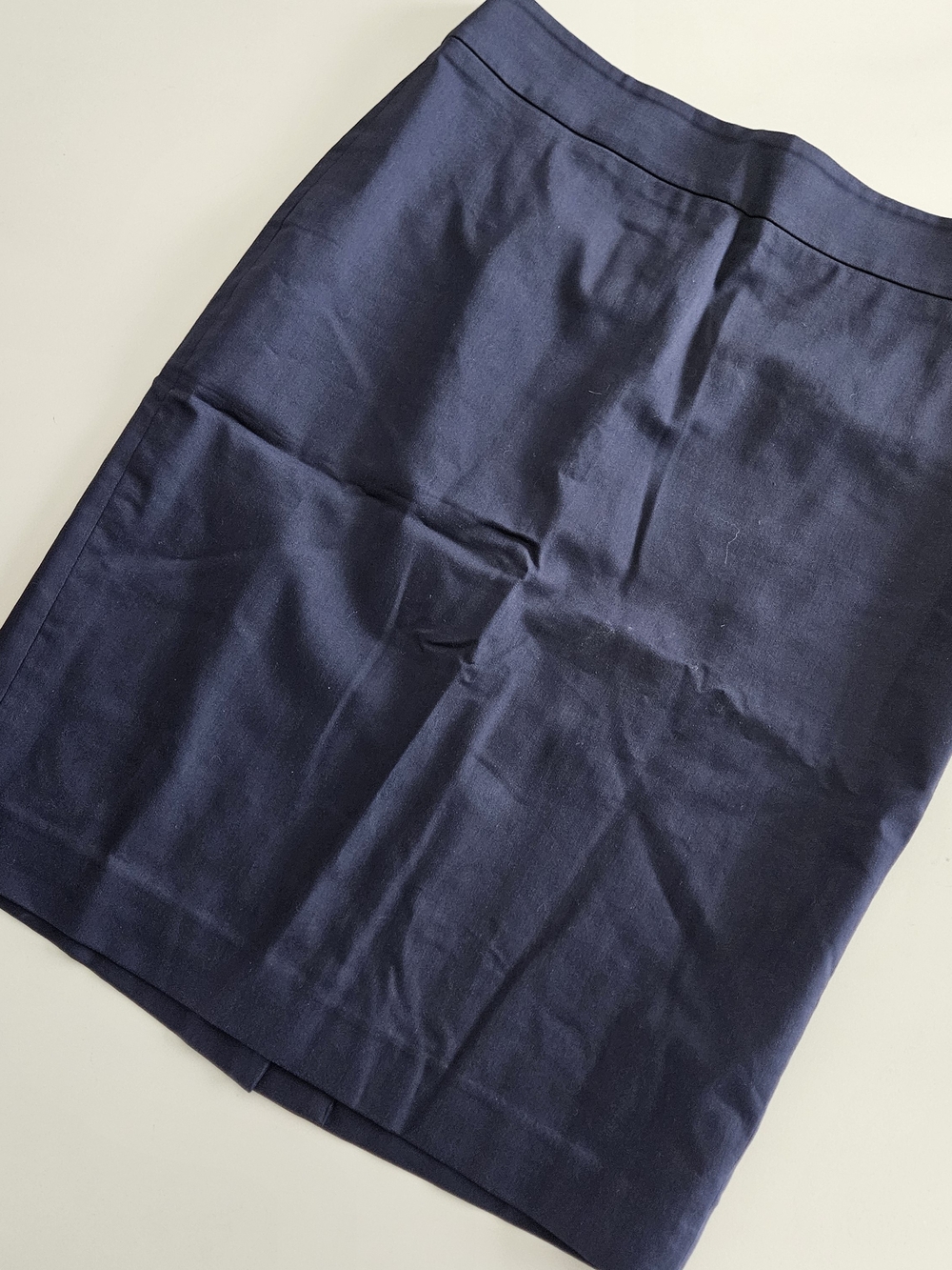 Ann Taylor Navy Tailored Pencil Skirt